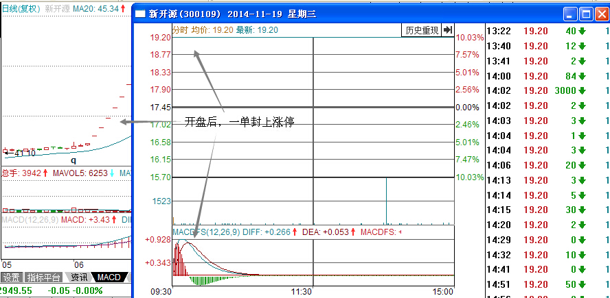 新開源300109開盤一單漲停