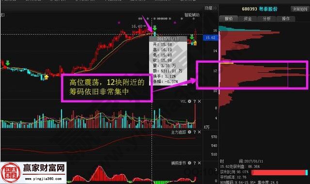 粵泰股份籌碼走勢(shì)圖二